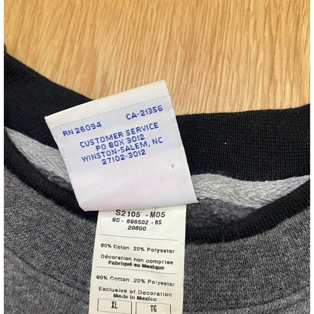 Champion Sweatshirt Mens XL Gray Crewneck Embroidered Script Logo Long Sleeve - Picture 7 of 9